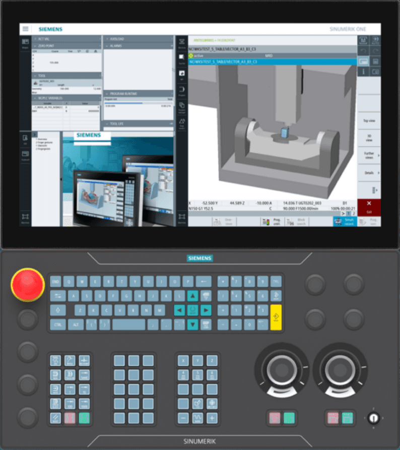 Siemens CNC controller panel